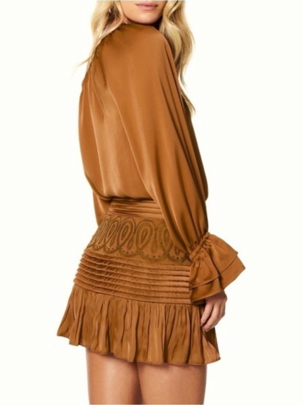 NWT Ramy Brook Denali Skirt- Copper